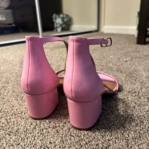 Pink short heel Steve Madden heels